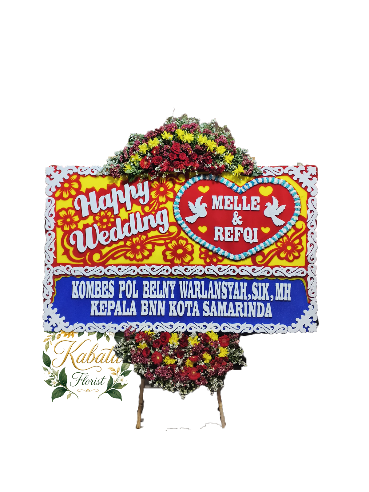 Bunga papan wedding — placeholder foto