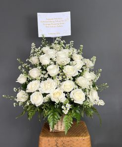 bunga vase putih bekasi