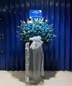 Standing Flower Duka Cita Biru Putih 2 Tingkat
